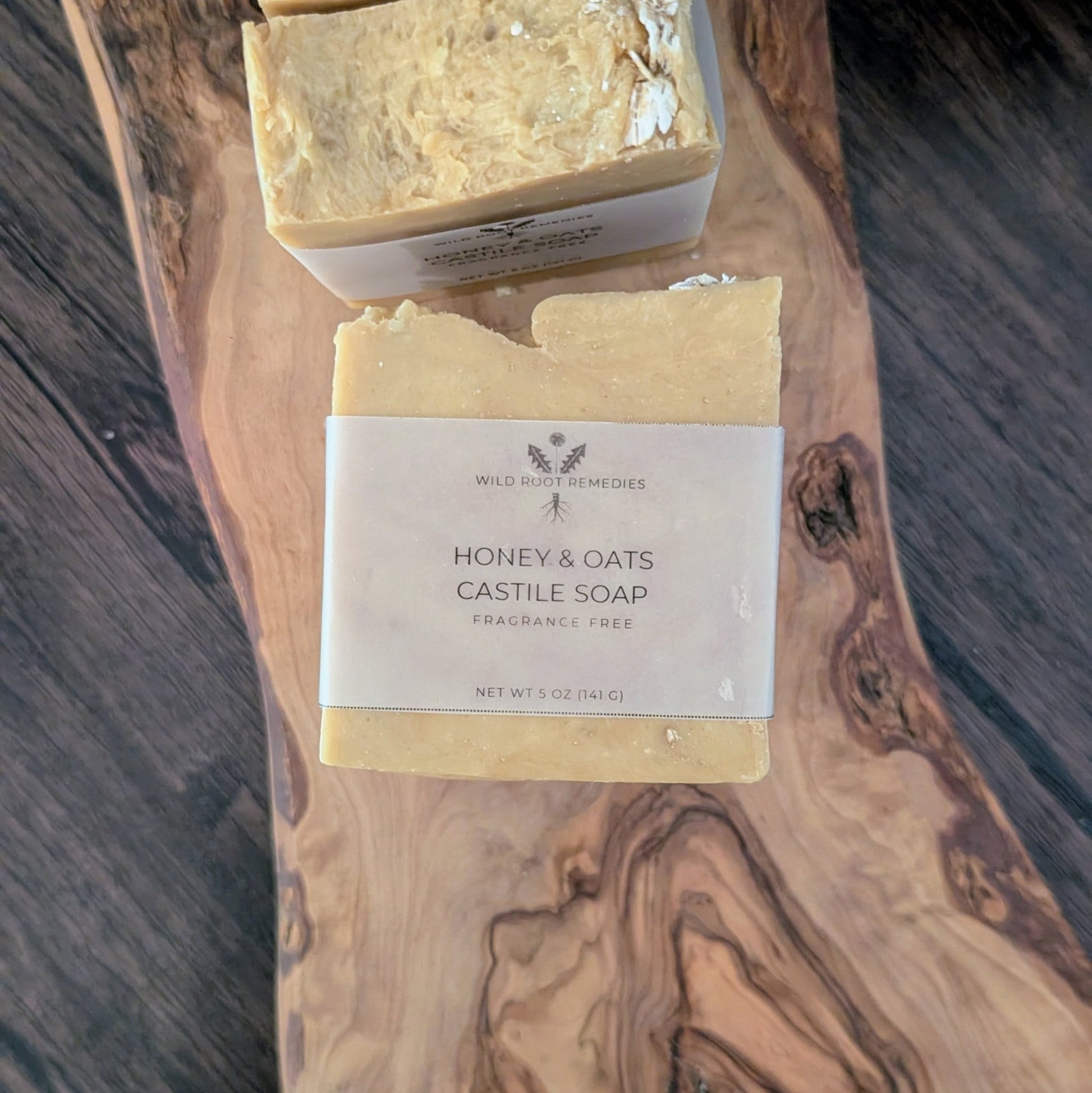 Honey & Oats Castile Soap (Fragrance Free) - Wild Root Remedies