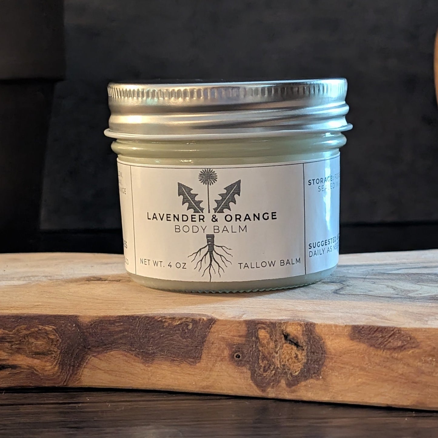 Lavender & Orange - Scented Tallow Balm - Wild Root Remedies